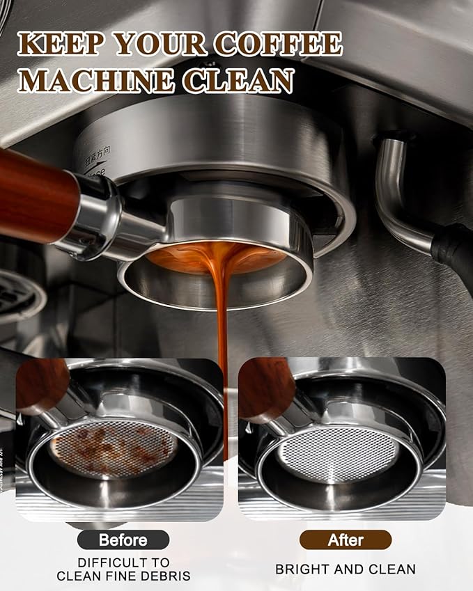 2 Pack Puck Screen 58.5mm, Coffee Puck Screen Premium 316 Stainless Steel Reusable Filter - 1.7mm Thickness 150μm