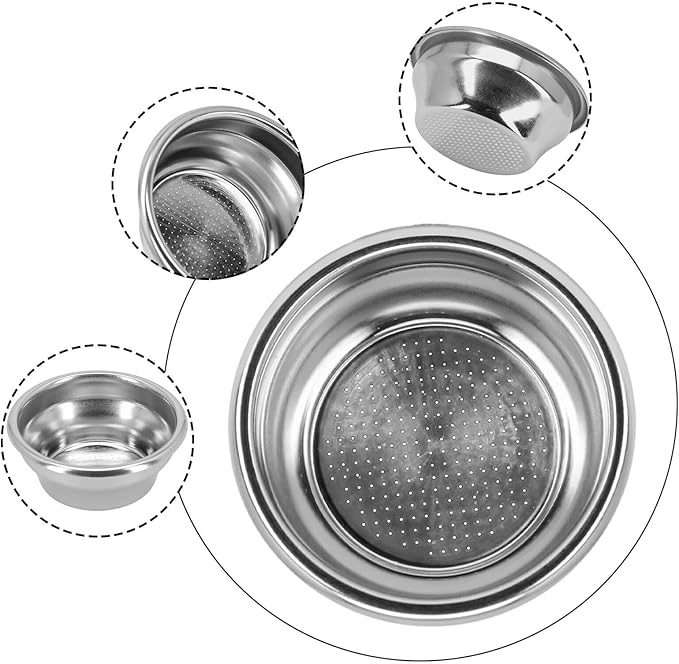 54mm Non Pressurized Filter Basket,For Breville Portafilter Coffee Filter Basket Non Pressurized Filter Basket, 10 Grams of Powder Capacity -2 Pack