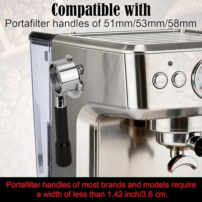 2-Pack Magnetic Coffee Portafilter Holder, Espresso Handle Hook for Metal Walls Espresso Accessories Organizer Tool Compatible with Ninja Luxe Cafe & Breville Machines