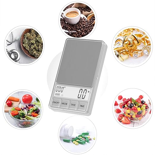 WEIGHTMAN Small Coffee Scale with Timer, Espresso Scale with Timer 1000 x 0.1g, Mini Food Scale Large Backlit LCD Display Stainless Steel, Digital Pocket Scale Grams and Ounces…