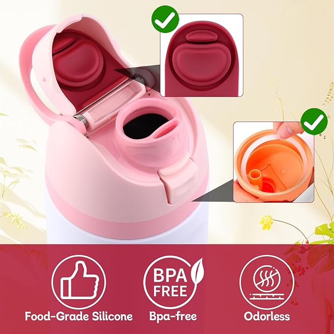 4 Sets Replacement Stopper and O Seal Ring for Owala FreeSip 24oz 32oz,Water Bottle Top Gasket Lid for Owala 16/19/24/32/40oz Seal Bottle Cap Mouth Stopper Part Silicone Insert Accessories(4 colors