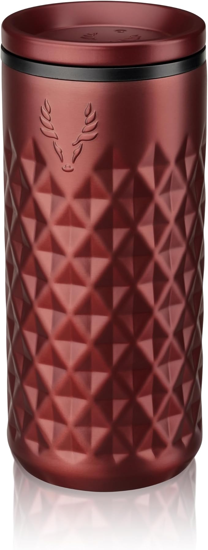 Viski Paragon Stainless Steel Highball Tumbler Cup with Lid, Insulated Ceramic Lined Metal Cocktail Glass for Patio, Outdoor Party, Wedding Gifts, Drink Lover Gifts, 16 oz Set of 1, Vintage Rose