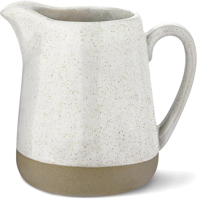 Yedio 9 oz Stoneware Creamer Pitcher – Small Milk Jug with Handle, Ceramic Creamer Cup Container for Coffee, Microwave & Freezer Safe