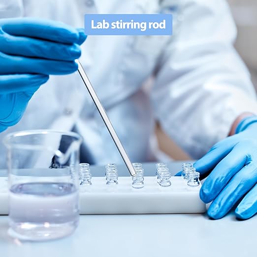 15 Pack Glass Stirring Rods: Diameter 0.196 in Length 8 in Glass Stir Sticks, Borosilicate Glass Stirring Rod for Mixing Lab