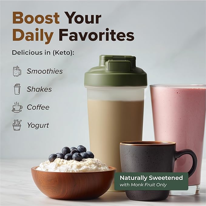 MCT Oil Powder Coffee Creamer - Stevia Free (Regular, Chocolate Mocha)