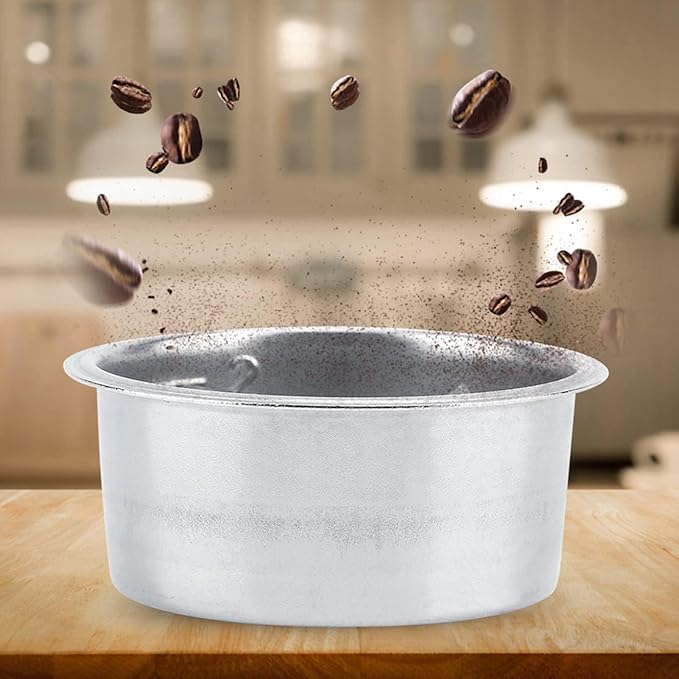 51mm Non Pressurized Filter Basket, Stainless Steel Single Wall Espresso Basket, Reusable and Heavy Duty Ground Coffee Strainer Cup for Portafilter