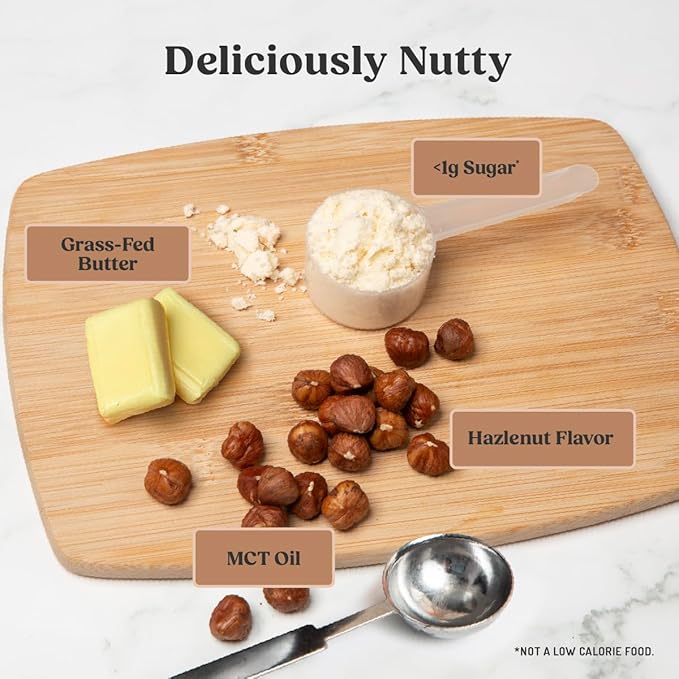 Bulletproof Hazelnut Creamer, 14.8 Ounces, Keto Coffee Creamer with MCT Oil and Grass-Fed Butter