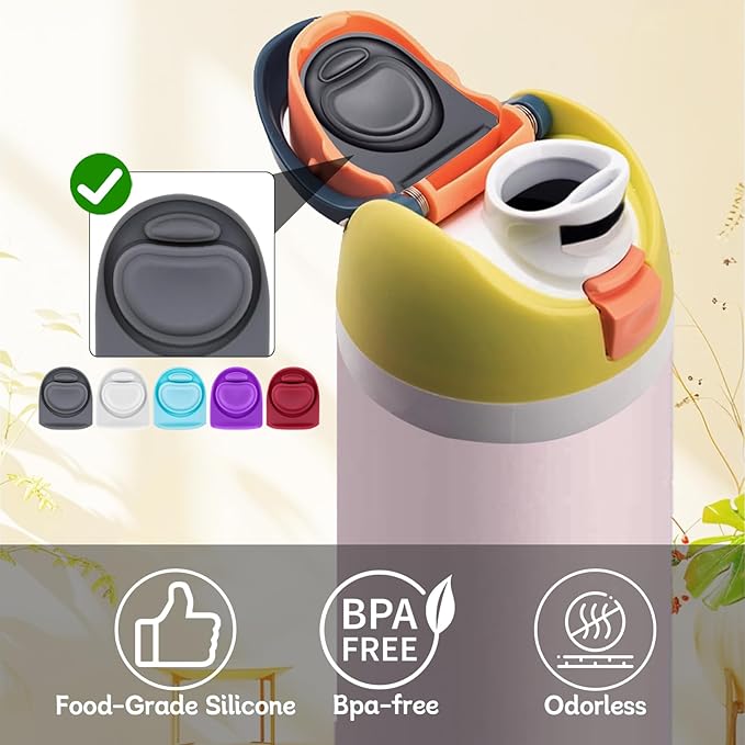 5 Pcs Replacement Seal Stopper Compatible with Owala FreeSip 16oz 32oz,Bottle Top Gasket Lid for Owala 16/19/24/32/40oz Seal Mouth Cap Silicone Stopper Parts Insert Accessories（5 colors 8）