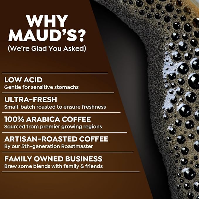 Maud's Decaf Dark Roast Coffee Pods, 50ct, Decaffeinated Coffee in Recyclable Single Serve Pods – 100% Arabica Coffee, Compatible with Keurig K Cups Maker