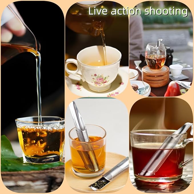 Tea Diffusers For Loose Tea，Stainless Steel Tea Infuser，Tea Steeper For Loose Tea，Tea Infuser For Loose Leaf Tea Office, Home, Travel Are All Good Choices(1*tea strainer,1*Cleaning brush)