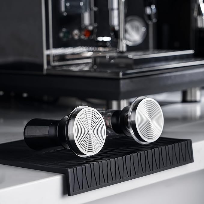 IKAPE 58.35mm Semi-Transparent Espresso Coffee Tamper, Premium Barista Coffee Tamper with Calibrated Spring Loaded, Threaded Stainless Steel Base Tamper for Espresso Machine(New Upgrade)