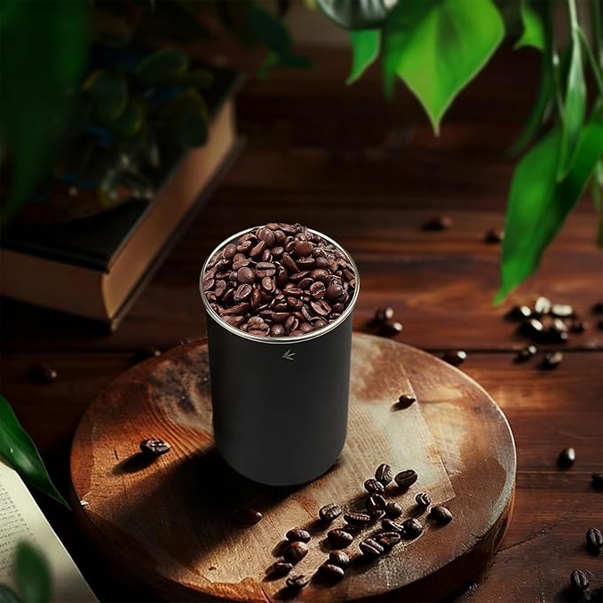 550ml Airtight Coffee Jar Stainless Steel Coffee Storage Container Suitable for Storing Coffee Powder and Coffee Beans