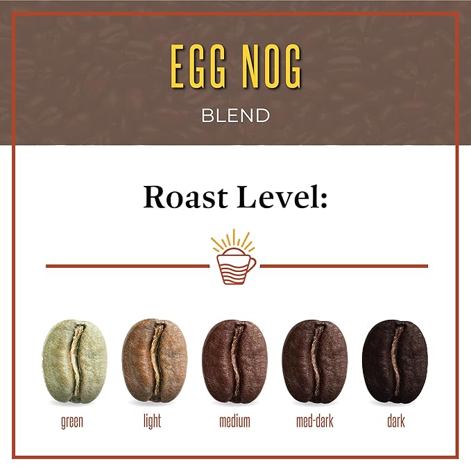 San Diego Coffee Egg Nog, Medium Roast, Ground Coffee, 16-Ounce Bags (Pack of 2) Café molido tostado