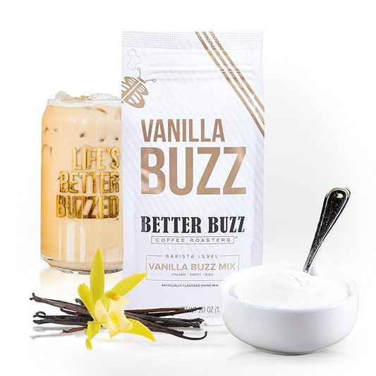 Better Buzz Vanilla Coffee Creamer (Vanilla Buzz) 20 Ounce (Pack of 1), Powder Creamer Drink Mix for Flavored Latte Coffee Experience