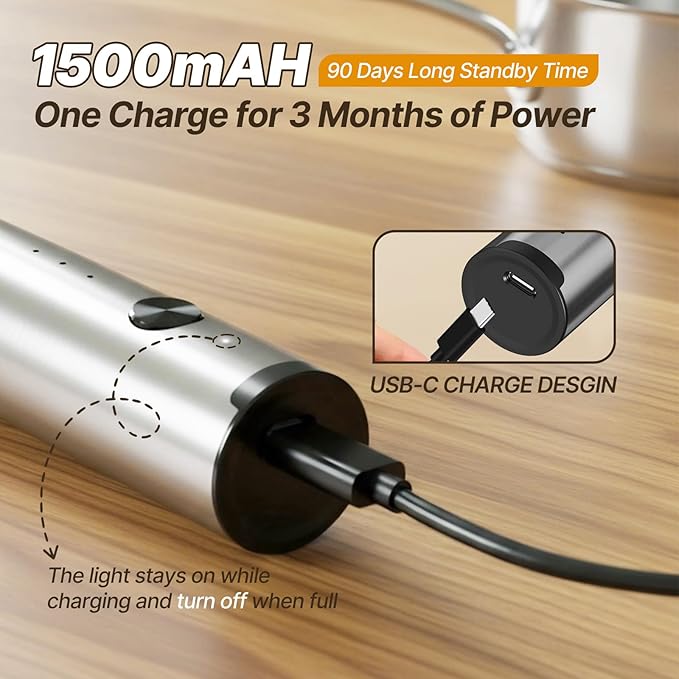 Upgraded Rechargeable Milk Frother Handheld, 3-Speed Electric Frother with 2 Whisks (Frother & Egg Whisk),304 Stainless Steel Drink Mixer for Coffee, Cappuccino, Hot Chocolate, Ideal Christmas Gift