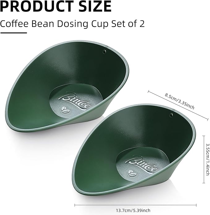 Bincoo Coffee Bean Dosing Cup, 2 Pack Dosing Tray Dosing Measuring Cup, Precise Coffee Measuring Tray for Grounds,Loose Leaf Tea, Spices, Hold about 30g
