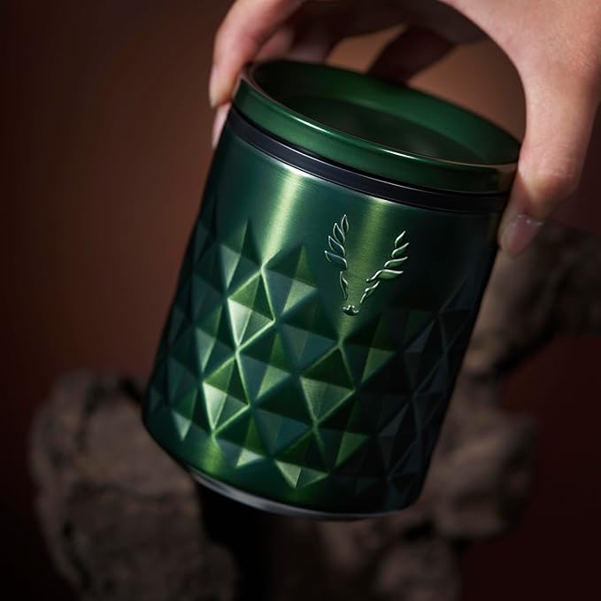 Viski Paragon Cocktail Tumbler Insulated Cocktail Cup, Insulated Rocks Tumbler, Ceramic Lined Stainless Steel Whiskey Glass Green Satin 12oz Set of 1