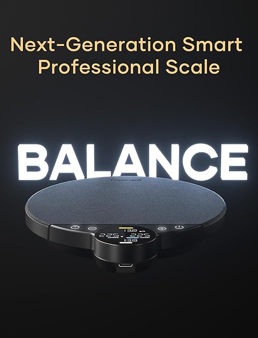 Cocinare Balance Pro 0.1g Precision Coffee Scale, 3.5kg Digital with Timer Kitchen Scale for Coffee & Food, App Control (White)