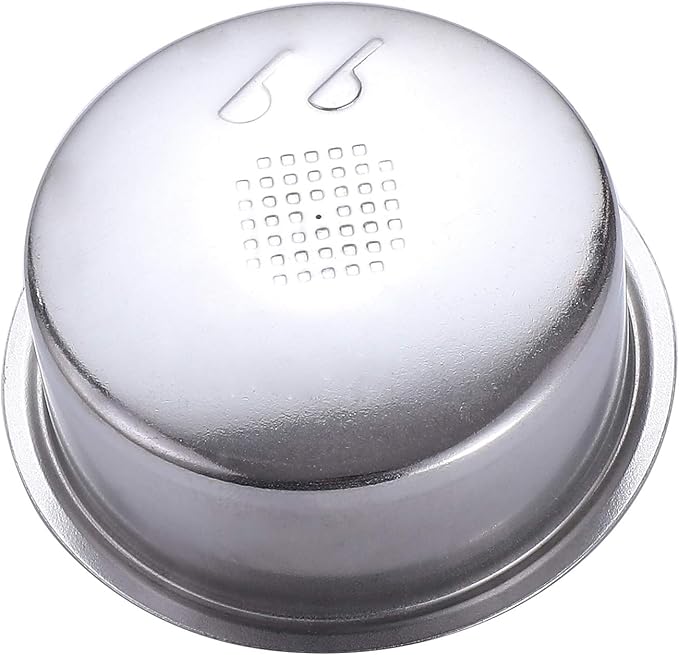 51mm Pressurized Filter Basket Stainless Steel Dual Wall Portafilter Basket Double Wall Espresso Basket Double Filter Basket Replacement Fits Delonghi Breville Mr Coffee Espresso Machine-2 Cup
