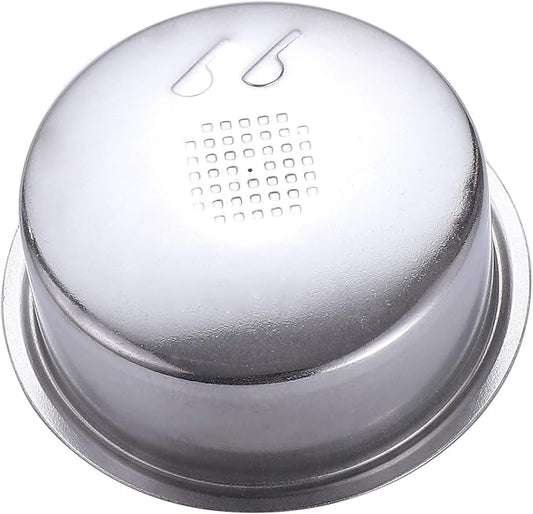 51mm Pressurized Filter Basket Stainless Steel Dual Wall Portafilter Basket Double Wall Espresso Basket Double Filter Basket Replacement Fits Delonghi Breville Mr Coffee Espresso Machine-2 Cup