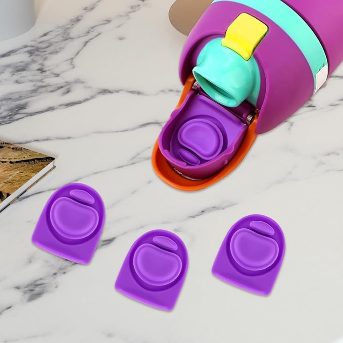 3pcs Replacement Rubber Stopper Seal Compatible with Owala FreeSip 24oz 32oz,Water Bottle Lid Cap Silicone Seal Parts for Owala 16/19/24/32/40oz Spout Gasket Mouthpiece Piece Accessories F4