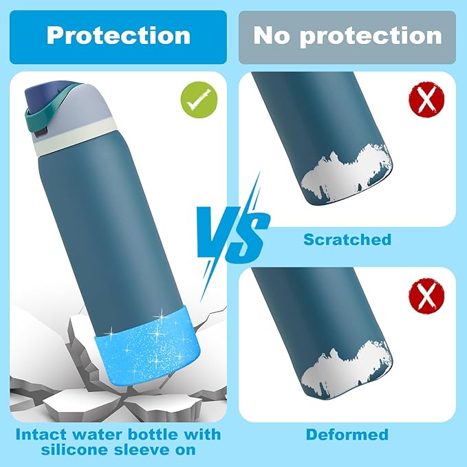 Silicone Boot for Owala Water Bottle 24 oz 32 oz 40 oz, Anti-Slip Protective Sleeve for FreeSip/Twist/Flip Stainless Steel Water Bottles Accessories