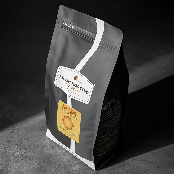 Fresh Roasted Coffee, FRC Light Roast Blend, 5 lb (80 oz), Kosher, Whole Bean