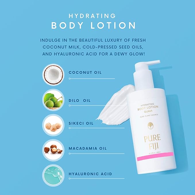 PURE FIJI Hydrating Body Lotion, Guava (10.14 Fl.Oz /300ml)