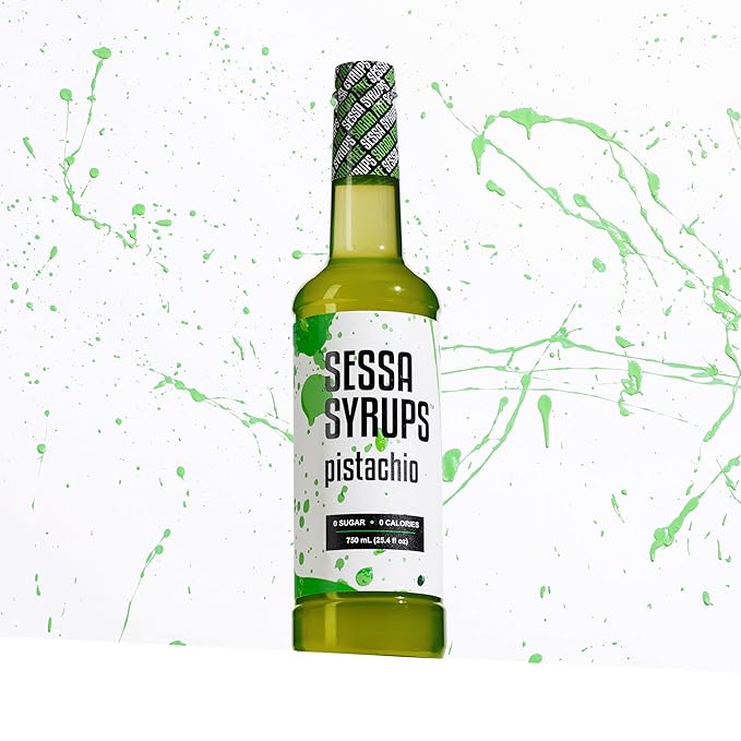 Sessa Syrups Sugar Free Variety Pack: Simple Syrup, Lavender, Pistachio - 25.4 Fl Oz - Keto-Friendly, Zero Calorie, Gluten-Free - For Coffee, Tea, Cocktails, and More