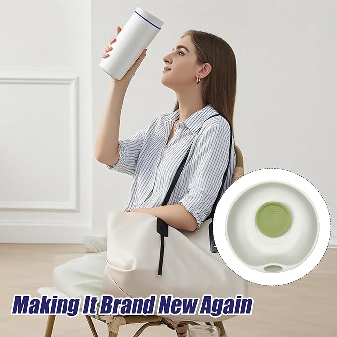Replacement Slider Lid for Owala SmoothSip 20oz & 12oz, Top Cover Compatible with Owala 24oz Coffee Tumbler, Coffee Travel Mugs Leakproof Accessories, BPA-Free (White)