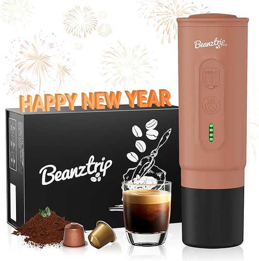 H02 PRO Portable Espresso Maker, Mini Electric Coffee Maker Compatible with Ground Coffee & NS Capsule, Christmas Gift, 20 Bar Travel Espresso Machine with Self-Heating for Camping, RV