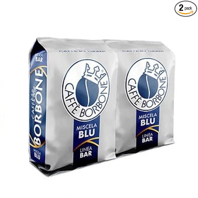 Caffè Borbone Whole Bean Coffee, Medium-Dark Roast, Blue Blend, Authentic Italian Coffee, 2.2 lb Bag (Pack of 2)