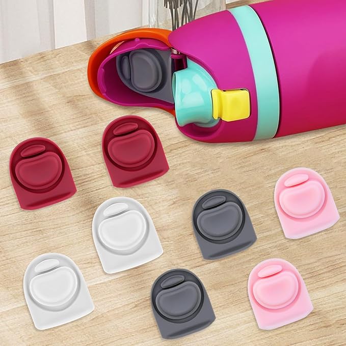 8 Pcs Replacement Rubber Seal Stopper Compatible with Owala FreeSip 24oz,Bottle Top Gasket Lid for Owala 16/19/24/32/40oz Seal Mouth Cap Silicone 8 Colors Stopper Parts Insert Accessories