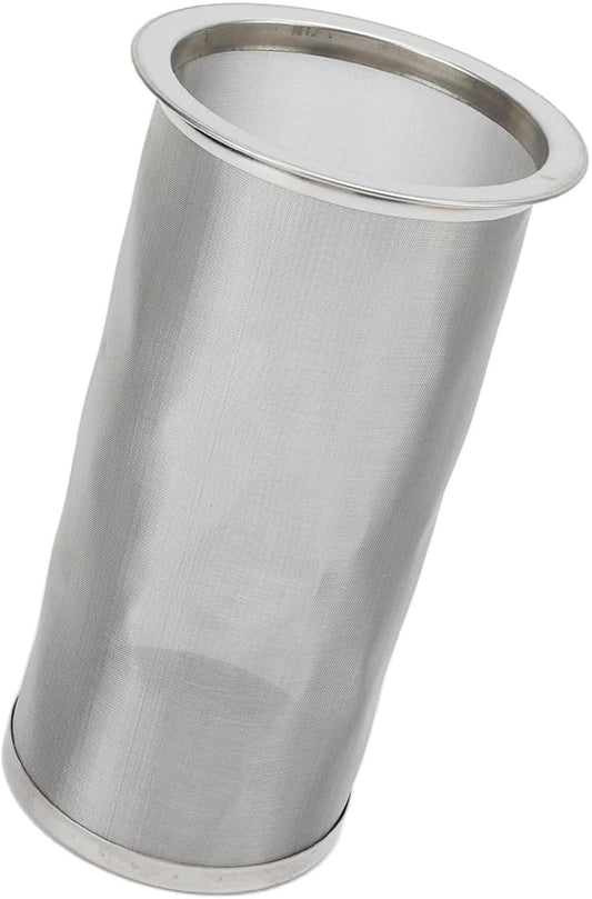 Coffee Filter, Stainless Steel Reusable Cold Brew Coffee Filter, Wide Mouth Mesh Cylindrical Coffee Filter With White Gasket(8x15cm/3.1x5.9in)