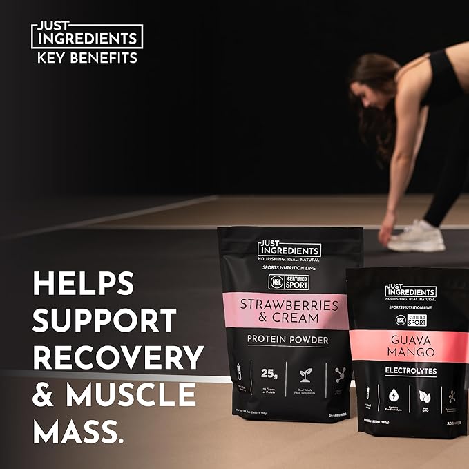 JUST INGREDIENTS Strawberries and Cream Protein Powder - NSF