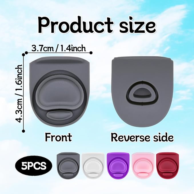Rubber Seal Replacement Stopper Compatible with Owala Freesip16/19/24/32/40oz Spout Lid,5 Pcs Water Bottle Gasket Silicone Cap Insert Gasket Stopper Replacement Parts Accessories (5 Colors 6)