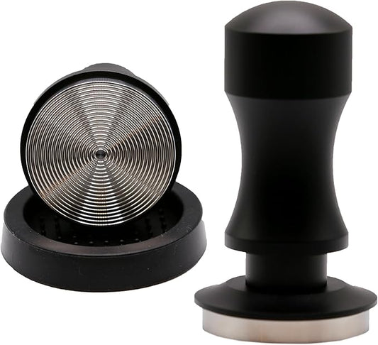 JOPOLOGY 51mm Calibrated Espresso Coffee Tamper - Spring Loaded Coffee Tamp Tool with Mat - Precision Tamper Tool for Espresso Machines - Espresso Hand Press Tamper for Barista & at Home Brewers