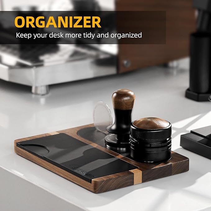 MHW-3BOMBER Espresso Tamping Station 51-58mm Espresso Accessories Station Tamper Holder Station Detachable Silicone Coffee Tamper Mat TS5151