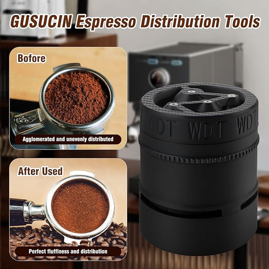WDT Tool Espresso, Espresso Distribution Tool Compatible with Breville Espresso Machine 51MM Bottomless Portafilter Baskets, Spinning Espresso Needle Stirrer, Espresso Machine Accessories