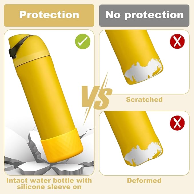 Silicone Boot for Owala Water Bottle 24 oz 32 oz 40 oz, Anti-Slip Protective Sleeve for FreeSip/Twist/Flip Stainless Steel Water Bottles Accessories