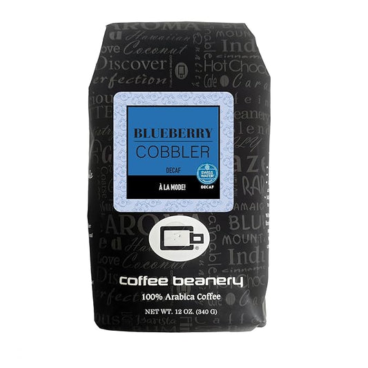 Blueberry Cobbler Flavored Coffee SWP Decaf, Specialty Arabica Coffee, Medium Roast, 12 ounce, Automatic Drip (Ground)