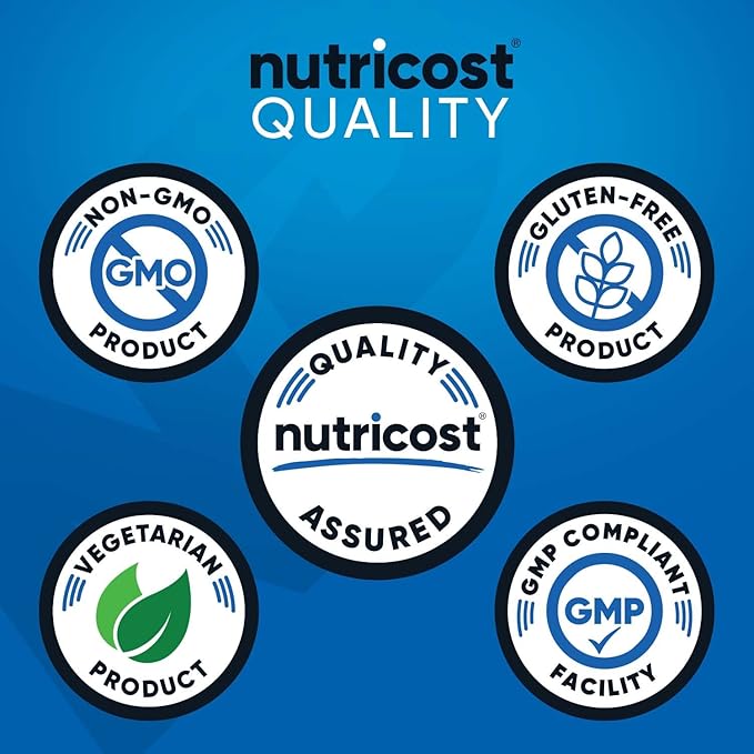 Nutricost BCAA Powder 2:1:1 (Unflavored, 60 Servings) - Vegetarian, Non-GMO, Gluten Free, Branched Chain Amino Acids