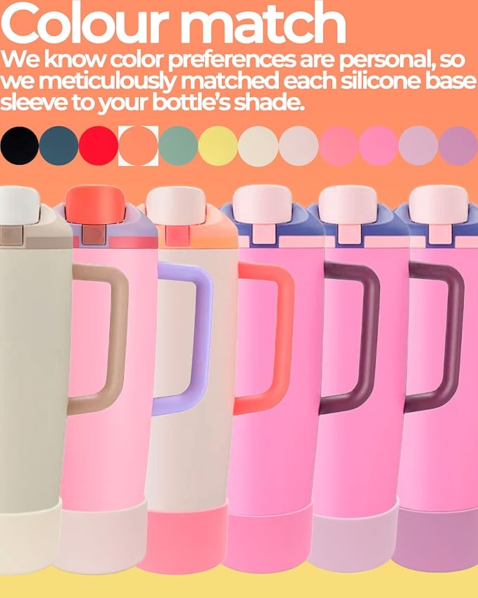 Silicone Boot for Owala 30oz & 40oz FreeSip Sway Bottles & Tumblers - Non-Slip, Scratch-Resistant, Stability Enhancer, Available in 12 Colors (Yuzu Yellow)