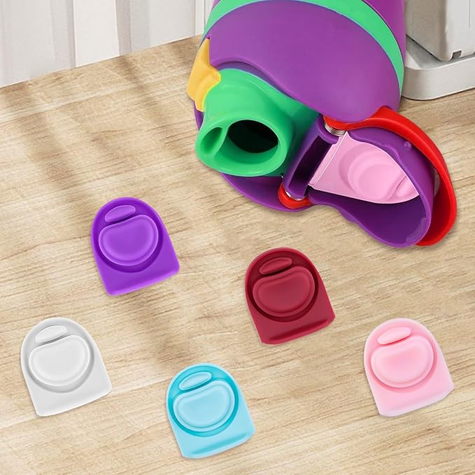 5 Pcs Replacement Seal Stopper Compatible with Owala FreeSip 16oz 32oz,Bottle Top Gasket Lid for Owala 16/19/24/32/40oz Seal Mouth Cap Silicone Stopper Parts Insert Accessories（5 colors 6）