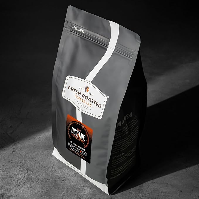 Fresh Roasted Coffee, Octane, 5 lb, Dark Roast, Kosher, Whole Bean