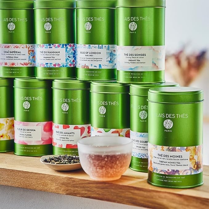 Palais des Thés Green Tea - Organic Icy Mint Blend with Peppermint - Premium Loose Leaf Tea - Serves 20–25 Cups - 3.5oz Tin