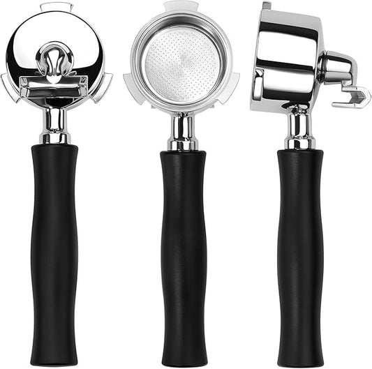 Normcore 51mm Double Spout Portafilter 3 Ear Fits Delonghi Dedica EC680 and EC685, and SMEG & EUPA Coffee Machines Anodized Aluminum Handle with 18g Filter Basket