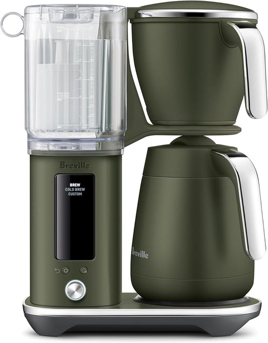 Breville Luxe Drip Coffee Machine BDC465OLT, Olive Tapenade, Thermal Carafe