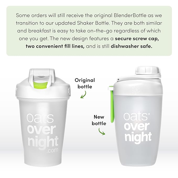Oats Overnight Dessert Variety Pack - High Protein, High Fiber Breakfast Protein Shake - Gluten Free, Non GMO Protein Oatmeal - Salted Toffee, Chocolate Satin Pie & More (8 Pack + Shaker Bottle)