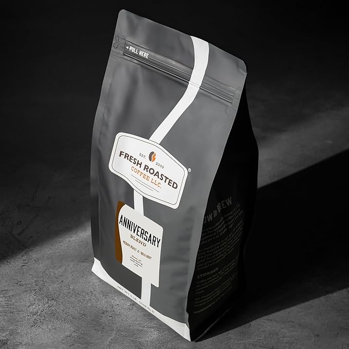 Fresh Roasted Coffee, Anniversary Blend, 5 lb (80 oz), Medium Roast, Kosher, Whole Bean